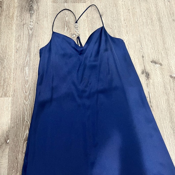 Jewel strap navy slip dress - Picture 5 of 6